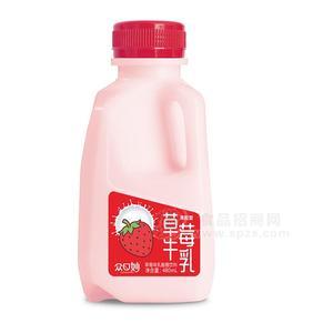 眾口妙草莓牛乳草莓味乳酸菌飲料招商480ml