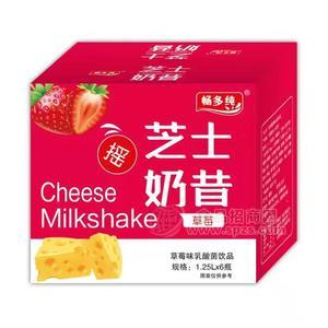 畅多纯草莓味芝士奶昔乳酸菌饮品乳饮料1.25LX6瓶