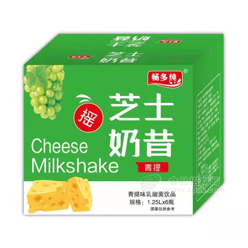 畅多纯青提味芝士奶昔乳酸菌饮品乳饮料1.25LX6瓶