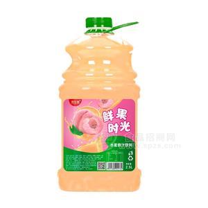 豫浪鑫鮮果時光水蜜桃汁飲料手提果汁飲料招商2.5L