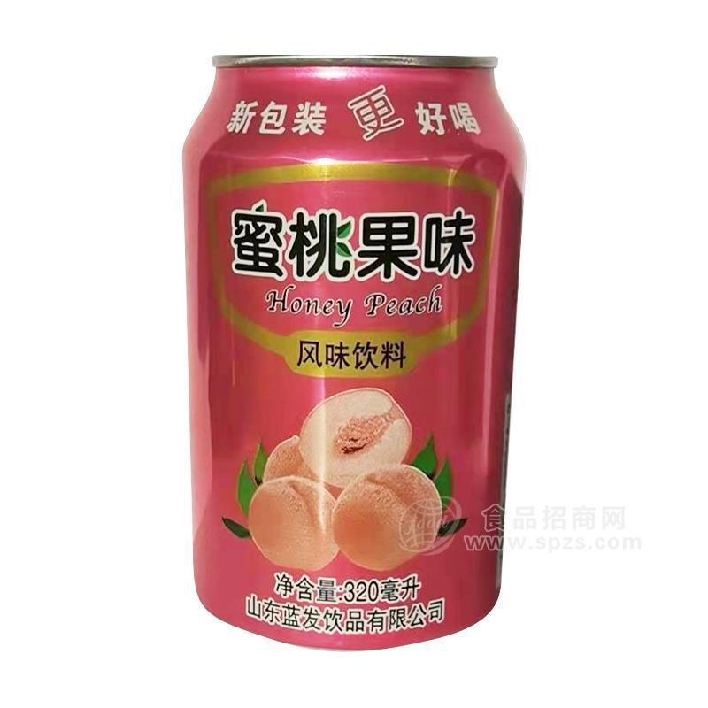 ·蜜桃果味易拉罐装风味饮料招商320ml 