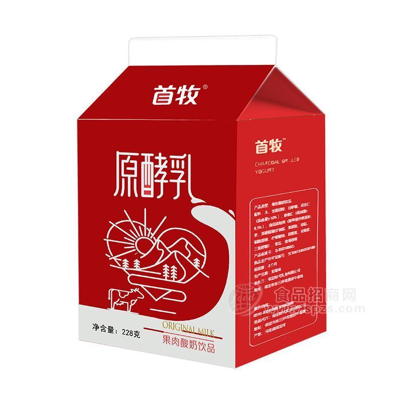 首牧原酵乳果肉酸奶饮品乳饮料228g