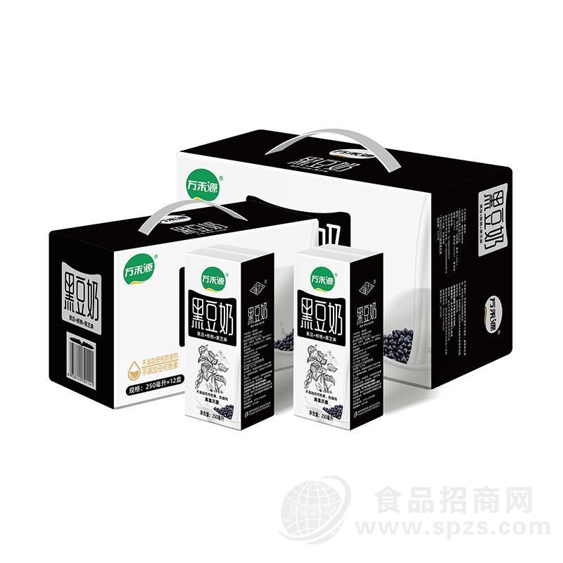 万禾源黑豆奶植物蛋白饮料250mlx12盒