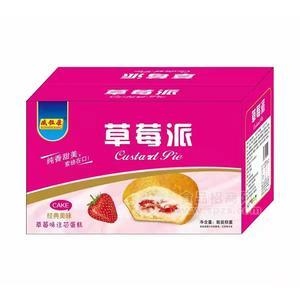 威勝康草莓味注芯蛋糕烘焙食品招商