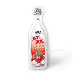 貝益美草莓味布丁果粒乳味飲料150g