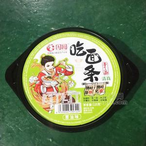 國圓清真手工面蔥油味方便食品實(shí)圖招商125g