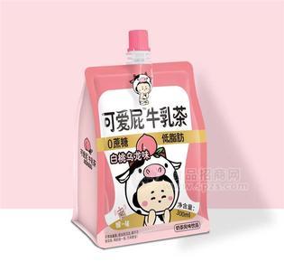 可愛屁牛乳茶白桃烏龍味奶茶風(fēng)味飲品300ml