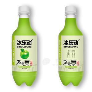 冰樂動老北京汽水蘋果味含氣飲料招商500ml