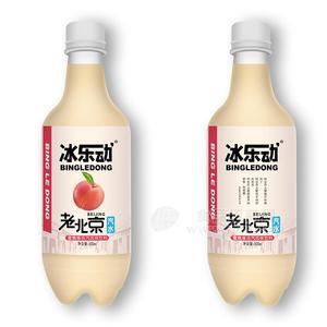 冰樂動老北京汽水蜜桃味含氣風(fēng)味飲料招商500ml