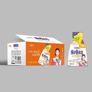乐事达黄桃百香果乳酸菌饮品果撞奶350mlx12瓶