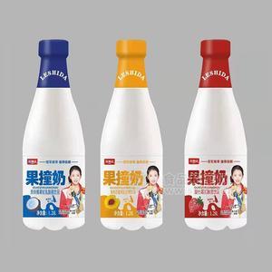 樂事達果撞奶復合莓黃桃百香果原味椰果果粒乳酸菌飲品乳飲料1.25L