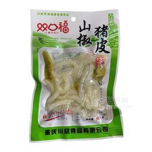 雙口福重慶風(fēng)味山椒豬皮休閑食品廠家招商90g