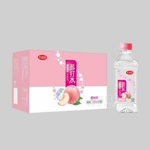 天添旺蜜桃味苏打水箱装招商350ml×24瓶