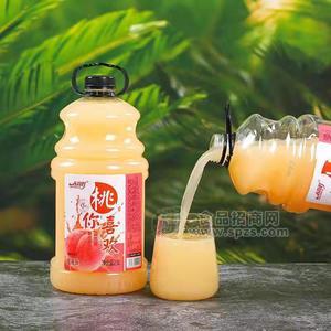 春尚好蜜桃味益生菌復(fù)合果汁飲料桶裝招商2.5L