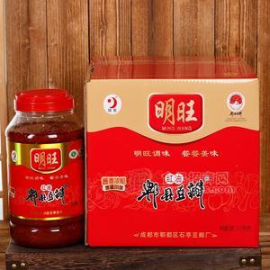 明旺紅油豆瓣調(diào)味品豆瓣醬箱裝招商3.5kgx4瓶