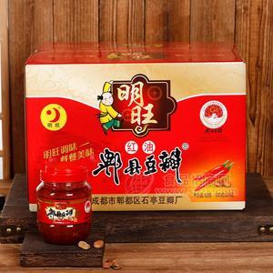 明旺紅油豆瓣醬廠家招商500g24瓶