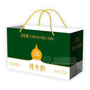 雪源康纯牛奶礼袋装