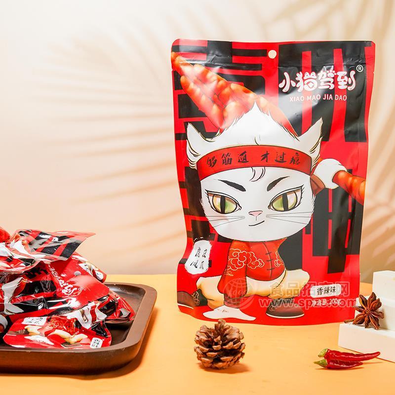 小猫驾到香辣味虎皮凤爪休闲食品200g鸡爪