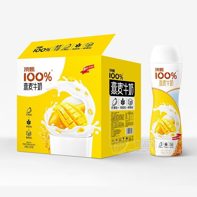 頂甄100%燕麥牛奶黃桃乳味飲料招商1.25Lx6瓶