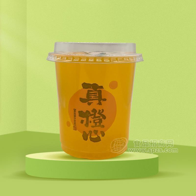·真橙心果粒橙汁饮料杯装 
