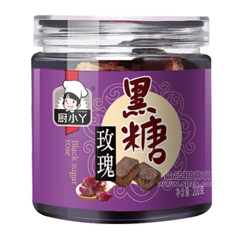 厨小丫玫瑰黑糖茶叶糖类实图招商200g