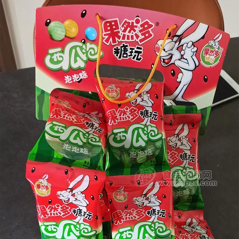 果然多糖玩西瓜泡泡糖儿童糖玩招商28g