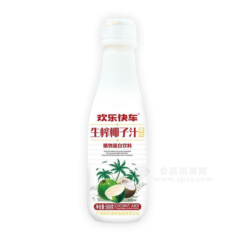 歡樂快車生榨椰子汁植物蛋白飲料招商500g