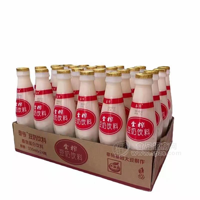 泰爷生榨豆奶饮料330ml x24瓶招商