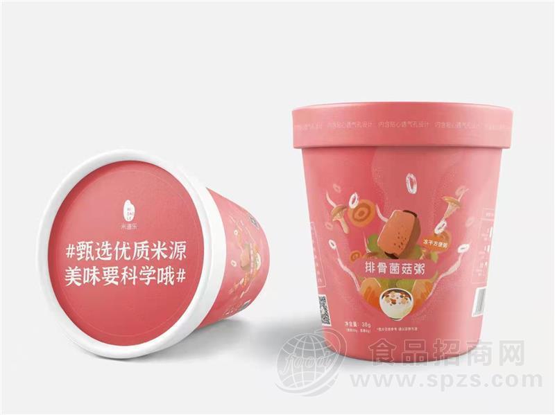 排骨菌菇粥速食粥冻干方便粥早餐方便食品招商