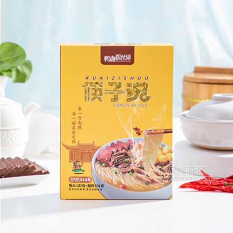 筷子說鴨血粉絲湯方便食品314g