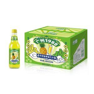 约郞广州1988凤梨味果味汽水饮料招商玻璃瓶358mlx20瓶