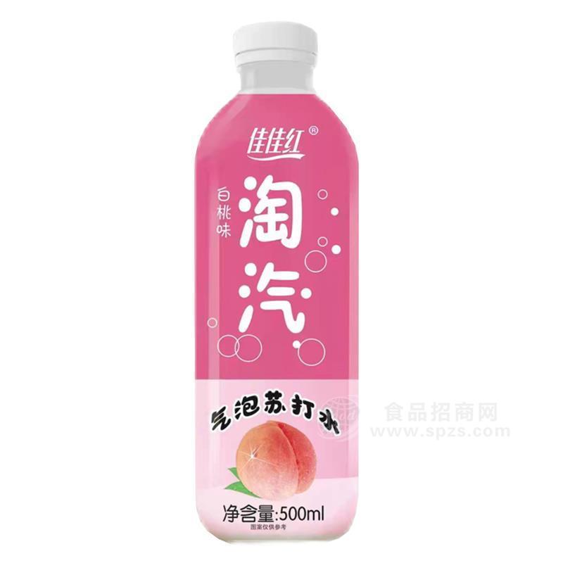 佳佳紅白桃味淘汽氣泡蘇打水500ml