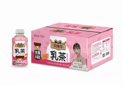 笨嘴貓白桃烏龍茶味乳茶飲料480g