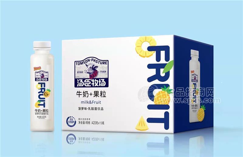 湯臣牧場牛奶+果粒菠蘿味 420ML