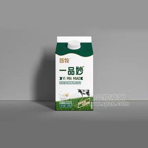 首牧燕麥黃桃酸奶飲品時(shí)代乳業(yè)屋頂盒招商一品妙450g