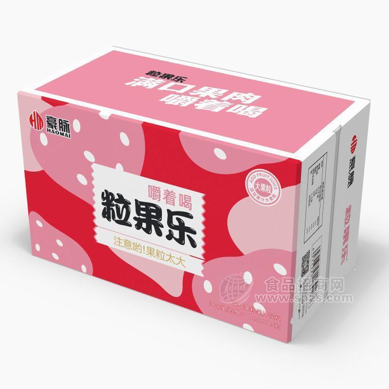·豪脉粒果乐嚼着喝草莓大果粒果汁饮料箱装招商500ml×15瓶 
