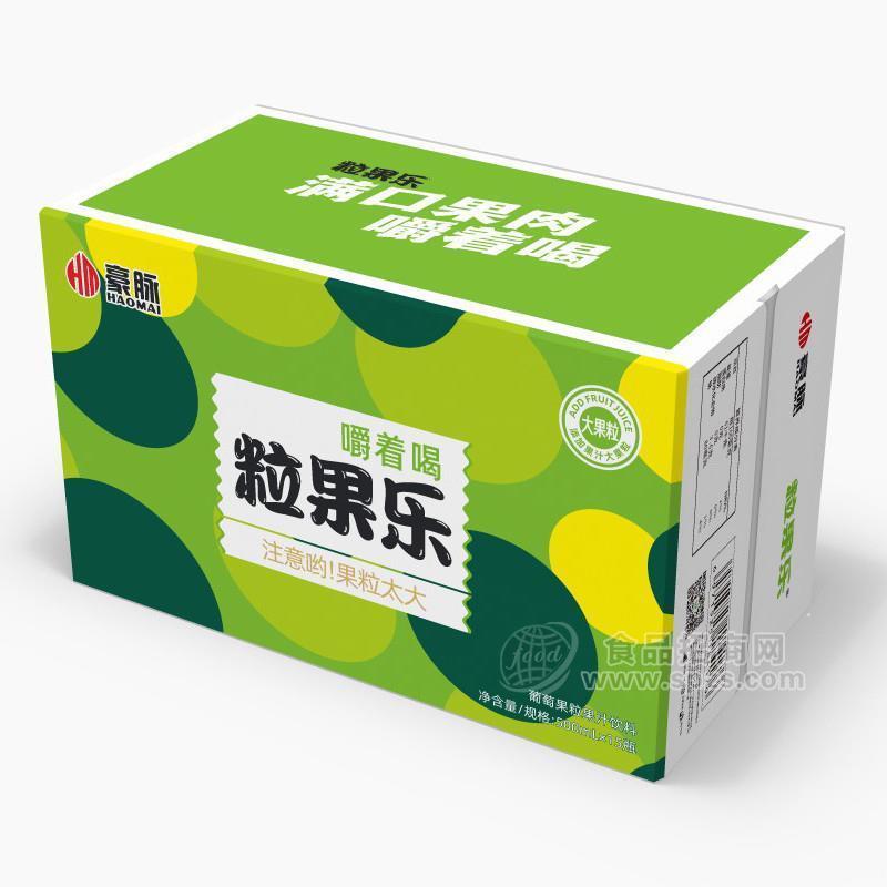 ·豪脉粒果乐嚼着喝葡萄大果粒果汁饮料箱装招商500ml×15瓶 