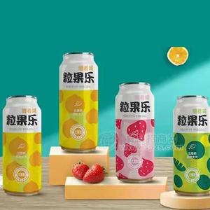 粒果樂(lè)嚼著喝大果粒果汁飲料罐裝飲料廠家招商500ml