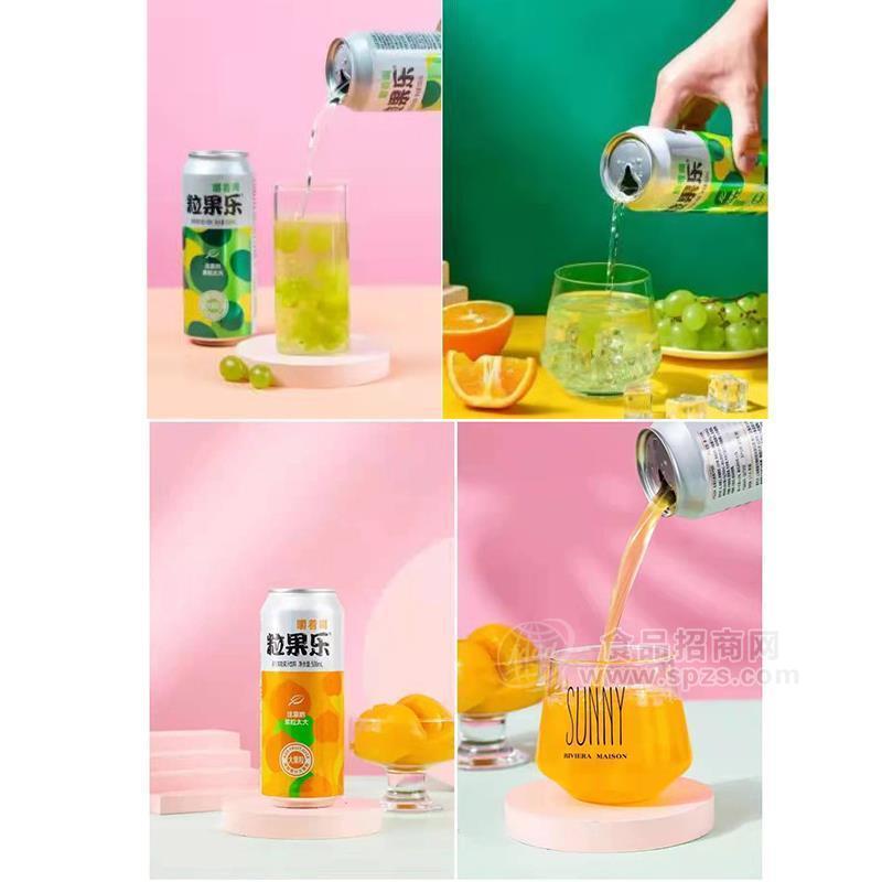 ·粒果乐嚼着喝大果粒果汁饮料罐装实物图厂家招商500ml 