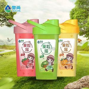 奧尚果粒揺獼猴桃草莓芒果果肉果汁手杯果汁果粒果汁600ml