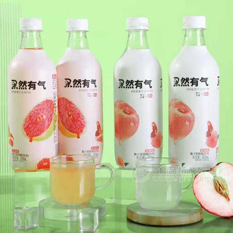 ·果然有气红柚味复合果汁（含气）饮料500ml 