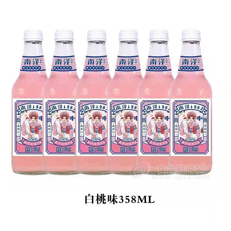 南洋1982白桃味汽水招商358ml