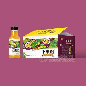 小果泡復(fù)合果汁飲料百香果味廠家直銷招商450mlX15瓶