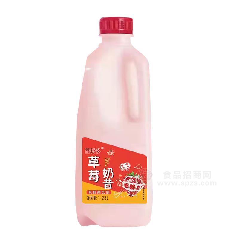 益特多草莓奶昔乳酸菌飲品乳飲料1.26L