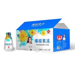 修花爆摇果冻冰菊味复合果汁饮料招商350mlX12瓶