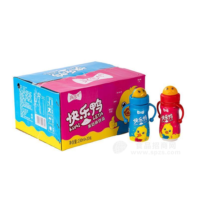 兴生代快乐鸭果味奶饮品乳饮料230mlx20瓶