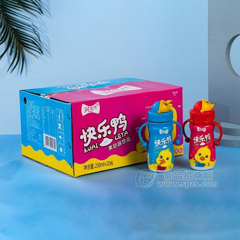 兴生代快乐鸭果味奶饮品乳饮料230mlx20瓶