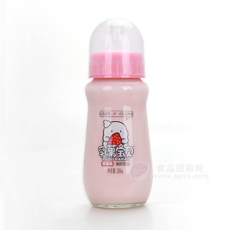 乳菓寶貝草莓味酸奶飲品280ml