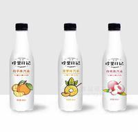 珍果日记桔子味、菠萝味、白桃味汽水招商420ml