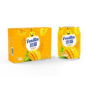 汾滨芒果汁易拉罐装复合果汁饮料箱装招商245ml×24罐